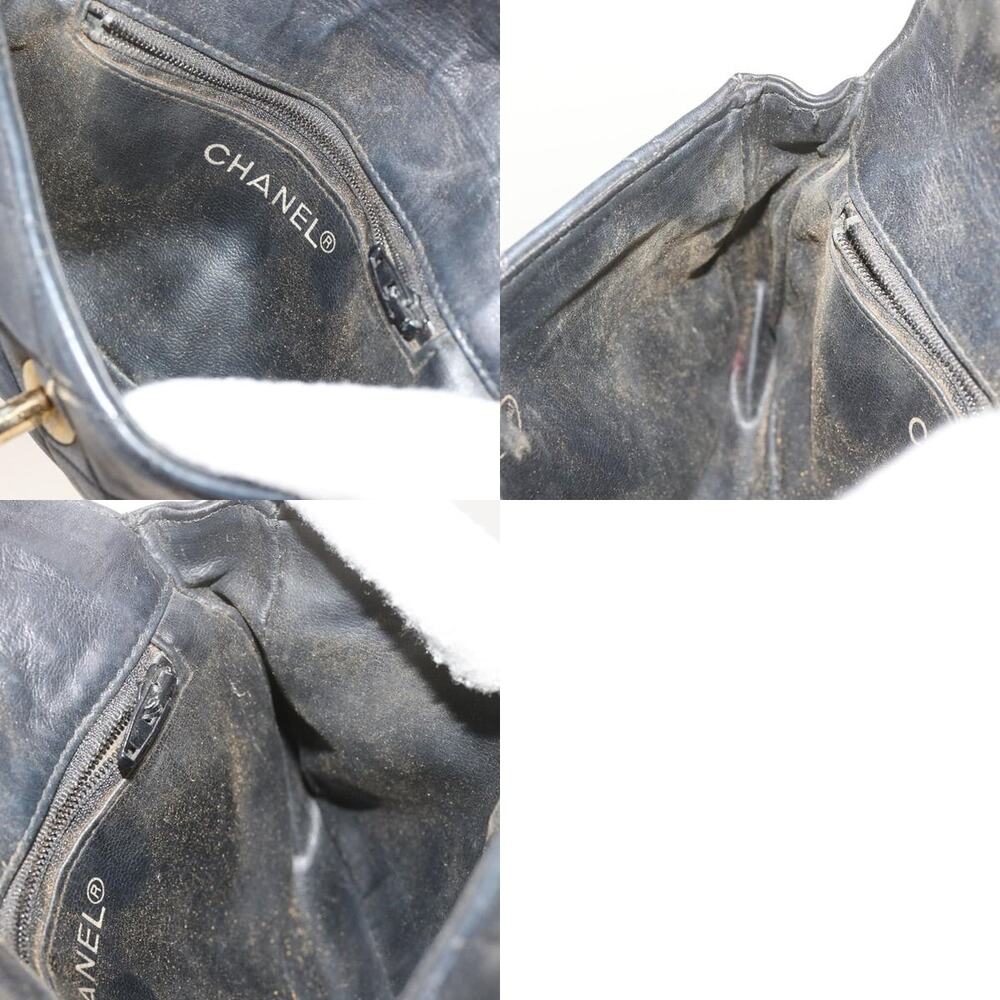 Chanel Matelasse Turn Lock Chain Waist Bag Lamb Skin Black CC - Picture 7 of 7